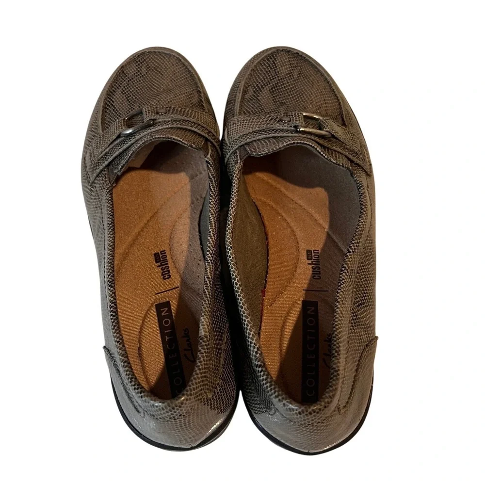 Clarks‎ Collection Women Snakeskin Loafer Flats Comfort Shoes